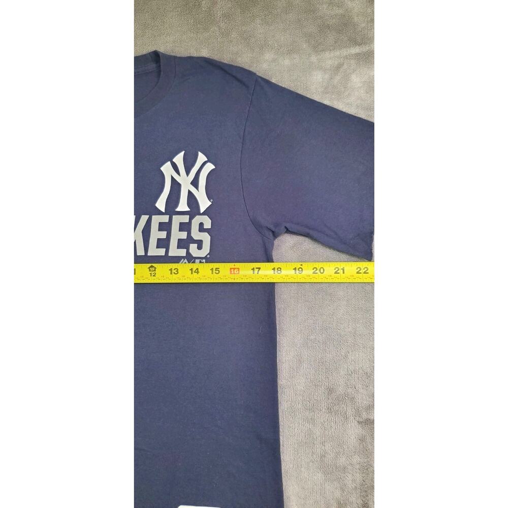 Majestic Men's NY Yankees T-shirt Sz S Blue Authentic Collection C30-68 - Picture 3 of 9